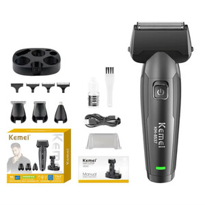ست ماشین اصلاح موی صورت  و بدن شارژی کیمی مدل KM-8537