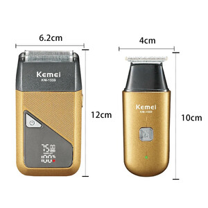 ماشین اصلاح موی سر و صورت شارژی کیمی مدل km-1559 مجموعه دو عددی