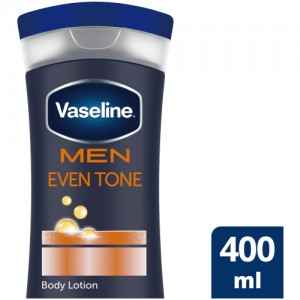 لوسیون بدن مرطوبکننده و یکدستکننده پوست مردانه وازلین (Vaseline Men Moisturizing Body Lotion For All Skin Types Even Tone 400ml) حجم 400 میل