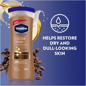 لوسیون بدن وازلین شکلاتی مدل Cocoa Glow حاوی عصاره کاکائو و شی باتر