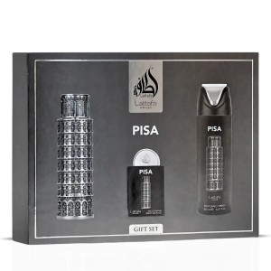 ست هدیه عطر سه‌تکه پیزا  از برند لطافه Pisa 3-Piece Perfume Gift Set by Lattafa Pride