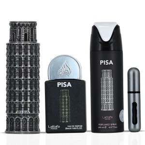 ست هدیه عطر سه‌تکه پیزا  از برند لطافه Pisa 3-Piece Perfume Gift Set by Lattafa Pride