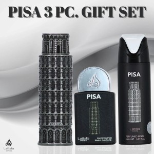 ست هدیه عطر سه‌تکه پیزا  از برند لطافه Pisa 3-Piece Perfume Gift Set by Lattafa Pride