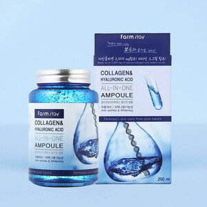 آمپول کلاژن و هیالورونیک اسید آل این وان فارم استی - FarmStay Collagen & Hyaluronic Acid All in One Ampoule