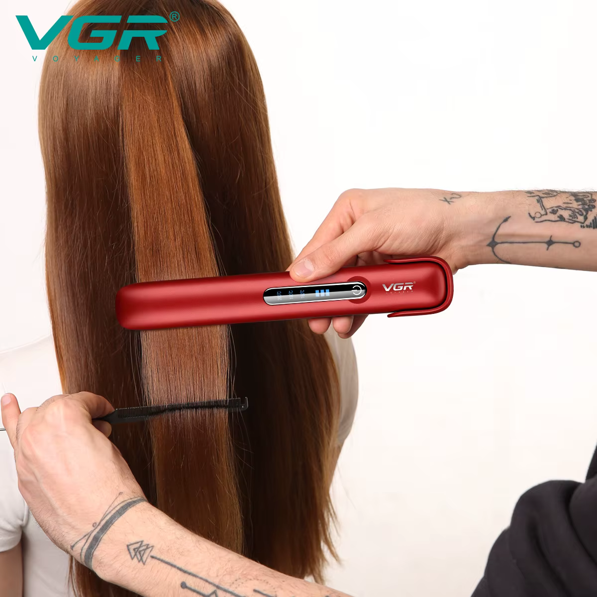 اتوی مو شارژی VGR مدل V-585