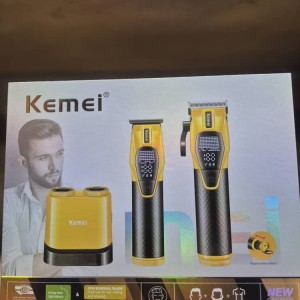 ماشین اصلاح موی سر و صورت شارژی کیمی مدل KM-8561 مجموعه 2 عددی