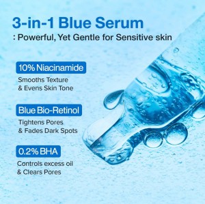 سرم تصفیه کننده منافذ با بیو-رتینول آبی شماره ۳ نامبوزین - Numbuzin No.3 Blue Bio-Retinol Pore Refining Serum