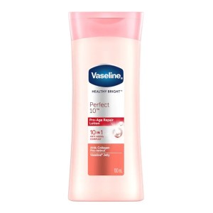 لوسیون بدن ۱۰ کاره با اثر روشن‌کننده و ضدپیری پوست وازلین - Vaseline Healthy White 10 in 1 Anti Aging Lightning 100ml Lotion