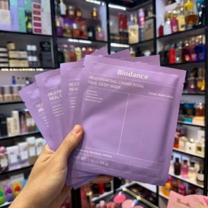 ماسک ورقه‌ای جوانساز خاویار و پی‌دی‌آر‌ان بایودنس  Biodance Rejuvenating Caviar PDRN Real Deep Mask