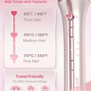 اتو مو و فرکننده شیگلم  19 میلی‌متری؛ فرهای فنری و یکدست در چند ثانیه (SHEGLAM Cupid’s Charm One-Touch Instant Curler (19mm