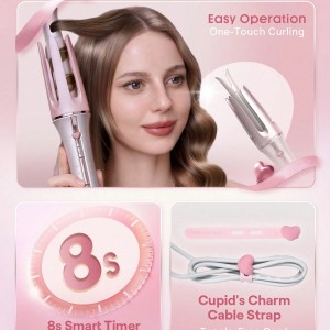 اتو مو و فرکننده شیگلم  19 میلی‌متری؛ فرهای فنری و یکدست در چند ثانیه (SHEGLAM Cupid’s Charm One-Touch Instant Curler (19mm