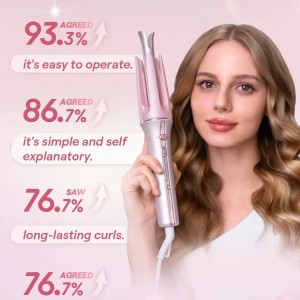 اتو مو و فرکننده شیگلم  19 میلی‌متری؛ فرهای فنری و یکدست در چند ثانیه (SHEGLAM Cupid’s Charm One-Touch Instant Curler (19mm