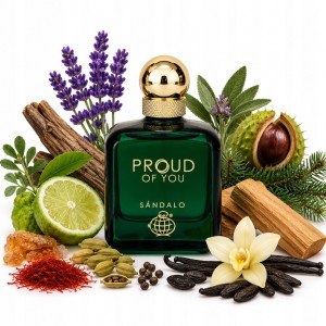 عطر پرود آف یو صندلو  فرگرانس ورلد (جورجویا آرمانی استرانگر ویت یو صندل وود)  Fragrance World Proud Of YOU SANDALO کمالِ شیک‌پوشی با عطر ساندالوِ گرم و کرمی
