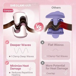فرکننده مو شیگلم مدل Beach Babe؛ موج‌ساز حرفه‌ای برای فرهای ساحلی جذاب – SHEGLAM