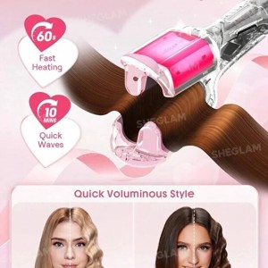 فرکننده مو شیگلم مدل Beach Babe؛ موج‌ساز حرفه‌ای برای فرهای ساحلی جذاب – SHEGLAM