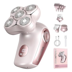 ماشین اصلاح برقی زنانه شیگلم SHEGLAM مدل 4 کاره با ۵ تیغه شناور 3D