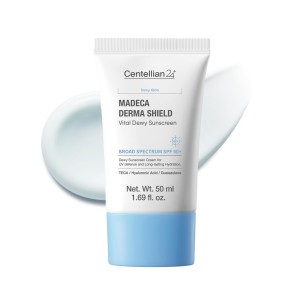 ضدآفتاب سنتلیان 24 Vital Dewy SPF50+ حجم 50 میل | آبرسان، سبک و درخشان‌کننده پوست  CENTELLIAN 24 Madeca Derma Shield Vital Dewy Sun Cream (OTC) SPF50+ 50ml