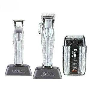 ست اصلاح حرفه‌ای کیمی KM-S3 Pro؛ راهکار کامل اصلاح مو، ریش و صورت در یک پک 3 کاره