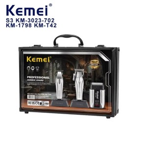ست اصلاح حرفه‌ای کیمی KM-S3 Pro؛ راهکار کامل اصلاح مو، ریش و صورت در یک پک 3 کاره