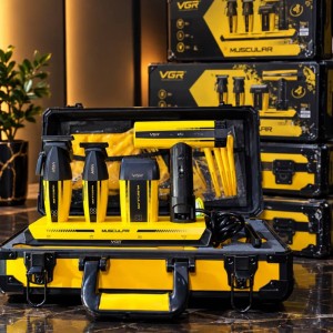 ست ماشین اصلاح حرفه‌ای VGR 285S4؛ اصلاح کامل مو، ریش و صورت با ابزار چهارکاره