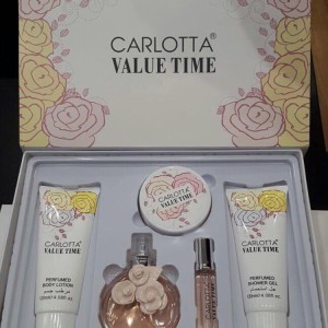 ست هدیه زنانه والنتینا کارلوتا ادو تویلت و لوسیون مدل CARLOTTA VALUE TIME