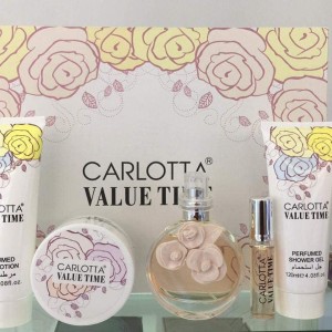 ست هدیه زنانه والنتینا کارلوتا ادو تویلت و لوسیون مدل CARLOTTA VALUE TIME