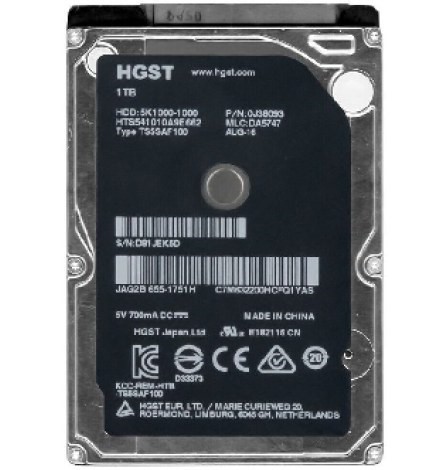 هارد استوک لپ تاپ HGST 2.5 ظرفیت 1 ترابایت
