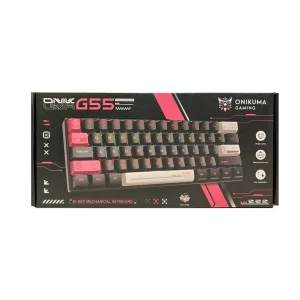 کیبورد گیمینگ اونیکوما مدل G55 RGB، مکانیکال سوییچ قهوه‌ای، Tenkeyless، نورپردازی RGB