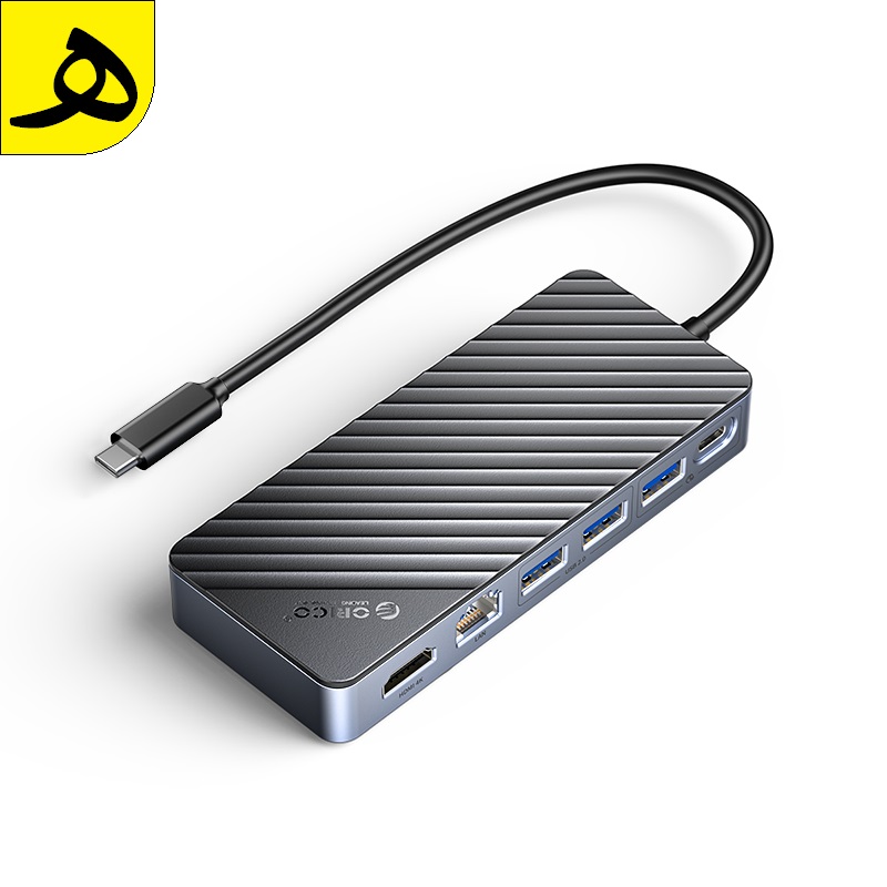 هاب داک استیشن 8 پورت (10Gbps)Type-C همراه باکس M.2 SSD مدل ORICO-OM28PR-G2