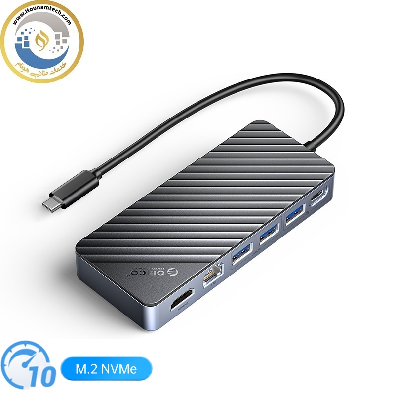 هاب و داک 8 پورت  اوریکو  ORICO-OM28PR-G2 همراه باکس M.2