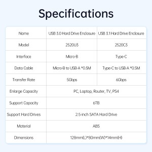 باکس هارد USB3.0 مدل ORICO 2520U3-V1
