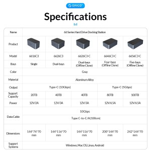 داک هارد USB3.0 مدل ORICO-6616C3