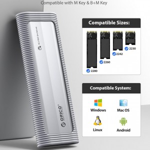 باکس هارد M.2 NVMe & NGFF-SSD مدل ORICO AXM2S-G2-V1