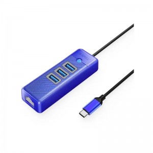 هاب USB  با پورت شبکه مدل ORICO PW3UR-C3