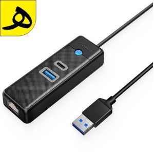 هاب USB  با پورت شبکه مدل ORICO PWCUR-U3