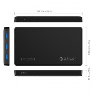 باکس هارد USB3.0 به همراه هاب 3 پورت مدل ORICO-2588H3