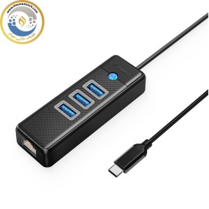 هاب USB  با پورت شبکه مدل ORICO PW3UR-C3