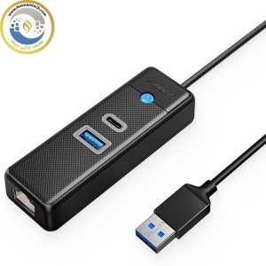 هاب USB  با پورت شبکه مدل ORICO PWCUR-U3