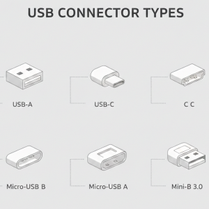 انواع کانکتور های USB