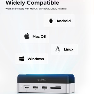 داک توسعه تایپ سی اوریکو مدل VS10 - با اسلات M.2 و خروجی تصویر 4K