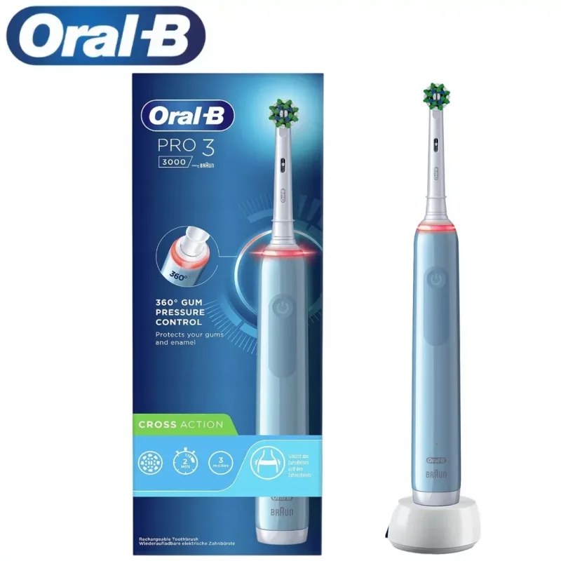مسواک برقی اورال بی مدل PRO3 3000 آبی