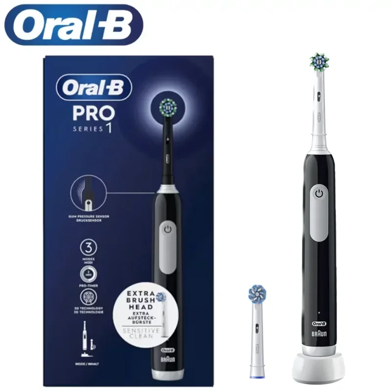مسواک برقی اورال بی مدل Pro Series 1 مشکی + یک عدد سری اضافه
