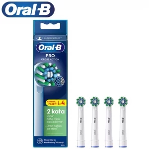 سری یدک مسواک برقی اورال بی 4 عددی  مدل  Pro Cross Action سفید