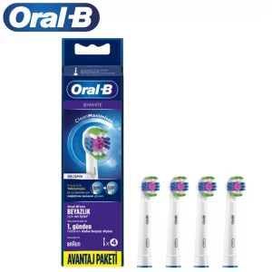 سری یدک مسواک برقی اورال بی 4 عددی  مدل  3D WHITE