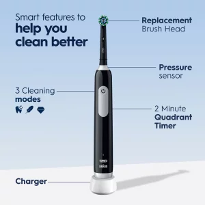 مسواک برقی اورال بی مدل ORAL B Pro Series 1 مشکی + کیف نگهدارنده