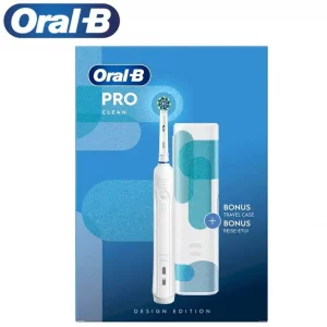 مسواک برقی اورال بی مدل ORAL B PRO Clean سفید + کیف نگهدارنده