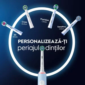 مسواک برقی اورال بی مدل ORAL B PRO SERIES 3 آبی + دو عدد سری اضافه