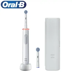 مسواک برقی اورال بی مدل 3500 PRO SERIES 3  سفید + یک عدد سری اضافه + کیف نگهدارنده