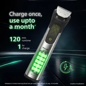 باتری ماشین اصلاح فیلیپس MG9532 با کارکرد تا ۱۲۰ دقیقه