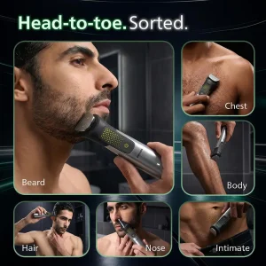 کاربرد ماشین اصلاح فیلیپس MG9532 برای صورت، مو و بدن